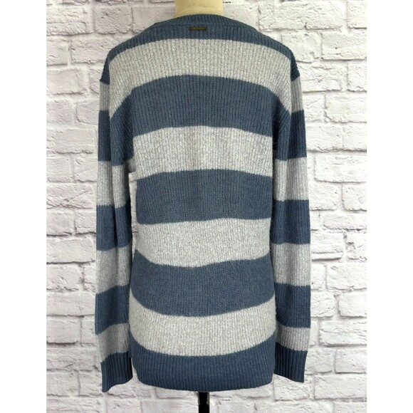 Michael Kors Womens Striped Alpaca Wool Blend Sweater Long Sleeve Crewneck SMALL - Picture 2 of 9